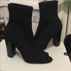 Black bootie heels